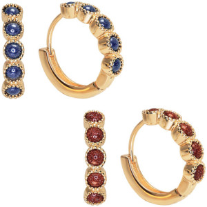L'Homme Moderne Les boucles d’oreilles pierres du soleil