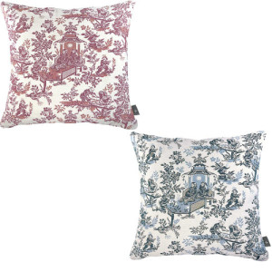 L'Homme Moderne Housses de coussin Toile de Jouy - Les 2