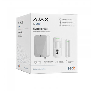 AJAX White Superior Asp Kit Mit 4g Hybrid Hub, Motioncam S Phod Und Doorprotect S Plus 131882.348.Wh1