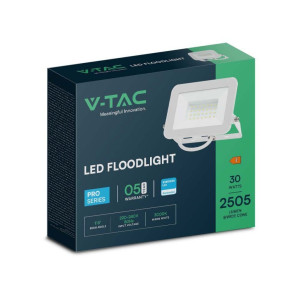 V-Tac Pro Vt-44030 30w Led-Flutlicht Samsung Chipgehäuse Weißes Licht 6500k Ip65 - 10025