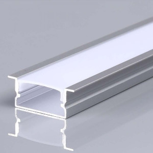V-Tac Vt-8203 Aluminiumprofil Silberfarben Für Led-Einbaustreifen Mit Satinierter Abdeckung 2 M 2000 X 20 X 10 Mm – 23175