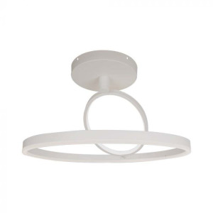 V-Tac Vt-7907 Moderner Led-Kronleuchter, 2 Kreise, 38 W, Metallgehäuse, Weiß, 50 X 20 Cm, Licht 4000 K – 14985