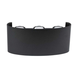 V-Tac Vt-846 Led-Wandleuchte 6w Doppellichtstrahl Schwarze Aluminium-Wandleuchte 3000k Ip65 - Sku 218615