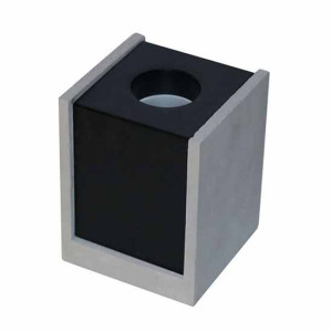 V-Tac Vt-860 1xgu10-Gu5.3 Konkreter Quadratischer Grauer Gips Mit Metall Schwarz Für Strahler- Sku 3143