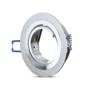 V-Tac Vt-782rd Runder Verstellbarer Led-Einbaustrahler Aus Gebürstetem Aluminium Gu10 Gu5.3 Sku 3600
