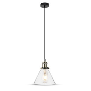 V-Tac Vt-7185 Led Klarglas Glocke Pendelleuchte Lampenfassung E27 Elegant Stilvoll Ф180mm Sku 3738