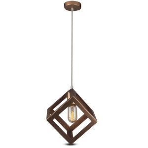 V-Tac Vt-7161 Rhomboid-Würfel-Hängelampenfassung Aus Metall 1mt E27 Ф250mm Champagner-Goldfarbe Sku 3833