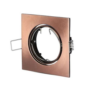 V-Tac Vt-779sq Gu10-Gu5.3 Beschlag Metallic Bronze Quadratischer 30° Verstellbarer Für Led Spotlights - Sku 8582