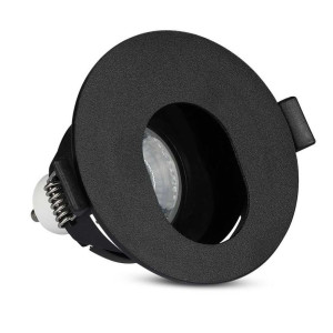 V-Tac Vt-874 Gu10 Gu5.3 Schwarzer Runder Led-Einbaustrahler Aus Aluminium Sku 8596