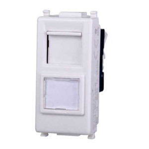 Ettroit Datendose Rj45 Kategorie 5e Utp Kompatible Vimar Plana Weiß Farbe  Ev2355