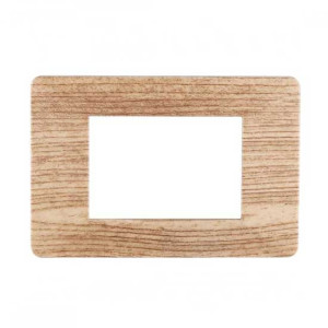 Ettroit Kompatible Abdeckrahmen Vimar Plana 3 Module Kunststoff Helles Holz Farbe  Ev83304