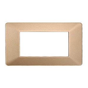 Ettroit Kompatible Abdeckrahmen Vimar Plana 4 Module Kunststoff Gold Farbe  Ev83411