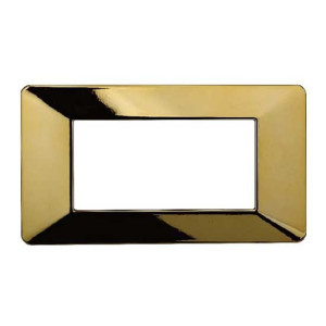 Ettroit Kompatible Abdeckrahmen Vimar Plana 4 Module Kunststoff Gold Glänzend Farbe  Ev83412
