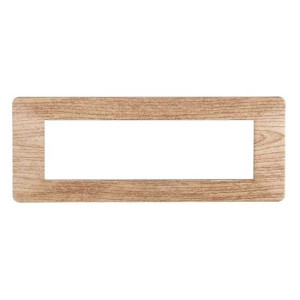 Ettroit Kompatible Abdeckrahmen Vimar Plana 7 Module Kunststoff Helles Holz Farbe  Ev83704