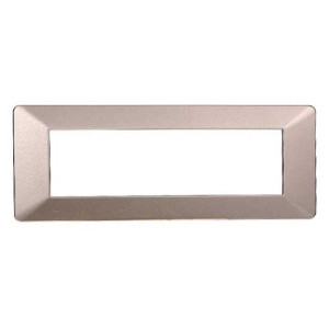 Ettroit Kompatible Abdeckrahmen Vimar Plana 7 Module Kunststoff Bronze-Stahl Farbe  Ev83710