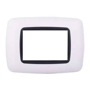Ettroit Ettroi-Kompatible Bticino Livinglight 3-Modul-Abgerundete Kunststoffplatte, Weiße Farbe – Ln88301