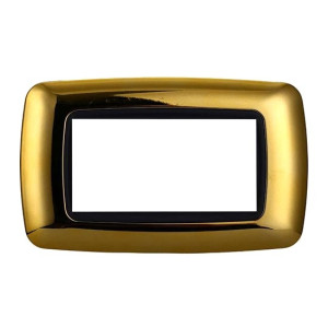 Ettroit Kompatible Abdeckrahmen Bticino Livinglight 4 Module Konvexer Kunststoff Gold Glänzend Farbe