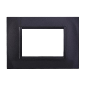 Ettroit Kompatible Abdeckrahmen Bticino Livinglight 3 Module Quadratischer Kunststoff Dunkler Stahl Graphit Farbe