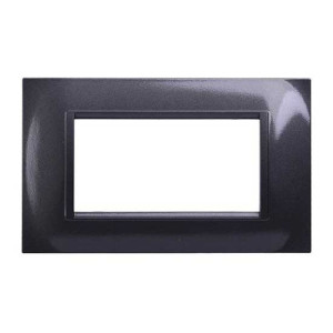 Ettroit Kompatible Abdeckrahmen Bticino Livinglight 4 Module Quadratischer Kunststoff Dunkler Stahl Graphit Farbe