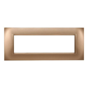 Ettroit Kompatible Abdeckrahmen Bticino Livinglight 7 Module Quadratischer Kunststoff Gold Farbe