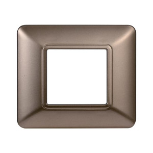 Ettroit Kompatible Abdeckrahmen Bticino Matix 2 Module Kunststoff Bronze-Farbe