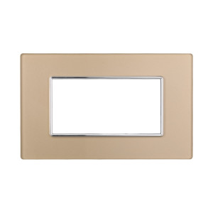 Ettroit An84411 4p Glasplatte Moon Series, Goldfarbe, Kompatibel Mit Bticino Axolute