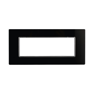 Ettroit An84602 Glasplatte Moon Serie 6p, Schwarze Farbe, Kompatibel Mit Bticino Axolute