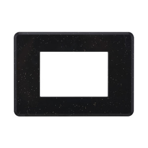 Ettroit An87324 3p Slim Thin Plate In Hellem, Glänzendem Schwarz, Kompatibel Mit Bticino Axolute Air