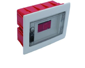 Ettroit 8-Modul Ip40 Unterputz-Elektroverteiler Mit Transparenter, Rauchgrauer Tür - Db110908