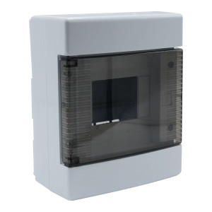 Ettroit 5-Modul-Wandverteiler Ip40 Weiß Ral 91682 Mit Transparenter Rauchglastür - Db111905