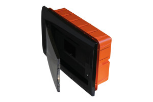 Faeg Unterputz Schaltschrank 12 Module Mit Schwarzer Rahmen Und Getönter Tür 315x215x80mm Ip40  - Fg14712