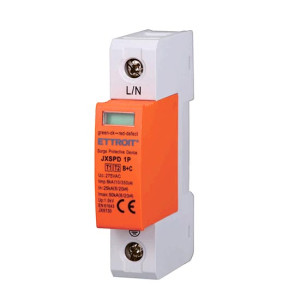 Ettroit Überspannungsableiter 220 V Typ T1+t2 B+c 1p Pol 275 V 25 Ka-50 Ka Belegt 1 Din-Modul  Jx5130