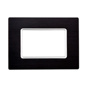 Ettroit Mt86302 Aluminiumplatte Solar Serie 3p, Farbe Schwarz, Kompatibel Mit Bticino Matix
