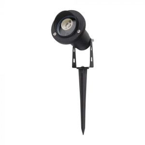 V-Tac Vt-1126 Led-Gartenspieß Aus Aluminium Mit Gu10-Lampenfassung, 105 X 75 X 245 Mm, Verstellbar, Schwarze Farbe Ip65 – Artikelnummer 10373