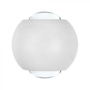 V-Tac Vt-2502 2w Led Kugelförmige Wandleuchte Mit Doppeltem Lichtstrahl 4000k Weiße Farbe Ip54 - Sku 10587