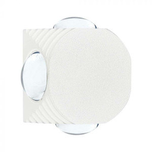 V-Tac Vt-2544 4w Runde Led-Wandleuchte Mit 4 Lichtstrahlen Wandleuchte 4000k Weiße Farbe Ip54 - Sku 10591