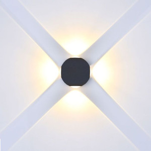 V-Tac Vt-834-B Led Wandleuchte Kugelform 4w Cob Led 4w Schwarz Lichtfarbe 3000k Ip65 - 218553