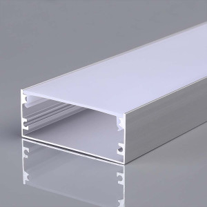 V-Tac Profil Für Lineare Led-Streifen Mit Einer Breite Von Bis Zu 48 Mm Aus Aluminium, Silberfarben Und Mit Undurchsichtiger Abdeckung 2000 X 50 X 20