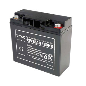 V-Tac Vt-12-18 Blei-Säure-Batterie 18 Ah 12 V Für Alarmanlagen, Videoüberwachung, Usv – M5 – 23453