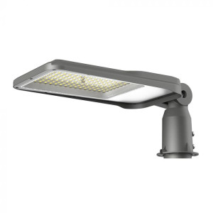 V-Tac Pro 100 W Led-Straßenlaterne Mit Einstellbarer Neigung, Samsung-Chip 100 Lm/w, Hellgraue Farbe 6500 K Ip65 – 23621