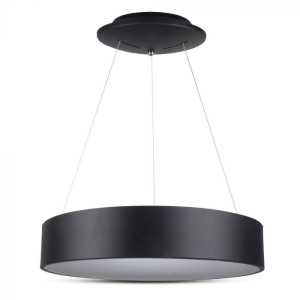 V-Tac Vt-32-1-B Runder Led-Hänge-Kronleuchter, 30 W, Runde Ringleuchte, Warmweiß, 3000 K, Dimmbar, Schwarz – Sku 3996