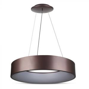 V-Tac Vt-32-1-C Runder Led-Hänge-Kronleuchter, 30 W, Runde Ringleuchte, Warmweiß, 3000 K, Dimmbar, Kaffeefarbe – Sku 3997