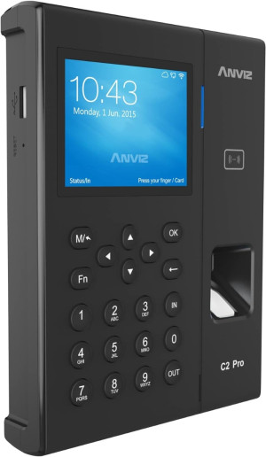 Anviz C2pro-Poe Autonomes Biometrisches Lesegerät, Zeit- Und Anwesenheitserkennung, Biometrisch, Rfid-Karte Und Pin, Linux, 3,5-Zoll-Tft-Display,