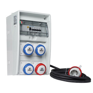 Fanton Baustellenpanel 9kw Asc Ip65 Ulisse 4 Cee-Steckdosen, 2 Schutzvorrichtungen, Mit Kabel Und Notfall 74319