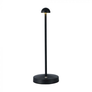 V-Tac Vt-1073 Led-Tischlampe 1,6 W Cct 3in1 Schwarz Wiederaufladbar Mit Usb C Touch Dimmbar 105*295 Mm – 10328