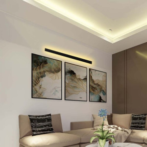 V-Tac Vt-1178 Led-Linear-Wandleuchte, Rechteckige Applikation, Modernes Design, 23 W, 141 Cm, Schwarzer Körper, Licht 3000 K, Ip65 – 10436