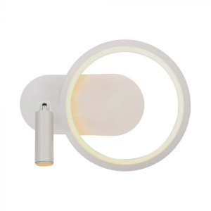 V-Tac Vt-7906 Led-Wandleuchte, Moderne Runde Wandleuchte, 14 W, Metallgehäuse, Weiß, 25 Cm, Licht 4000 K – 14982