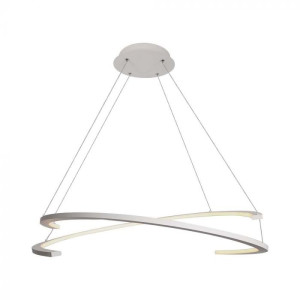 V-Tac Vt-7908 Led-Anhänger, Doppelter Halbmond, 48 W, Weißer Körper, 80 X 120 Cm, 3000 K, Triac, Dimmbar 3000 K – 14986