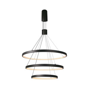 V-Tac Vt-7924 Dimmbarer Led-Hängeleuchter 3 Aufgehängte Kreise 46w Aus Metall Mit Modernem Design 80*150cm Farben Schwarz 3000k - 15345