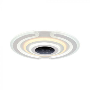 V-Tac Vt-7960 Dekorativer 95-W-Led-Kronleuchter, Dimmbar, 3d-Effekt Mit Fernbedienung, D52 X 5 Cm, Cct 3in1, 3000 K + 6500 K – 15358